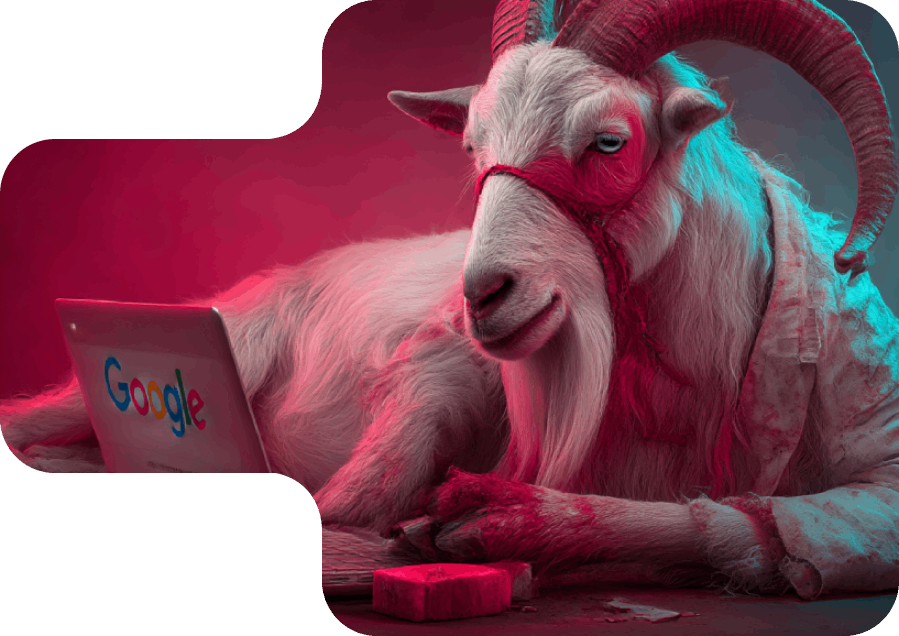 A goat ranking high on Google.